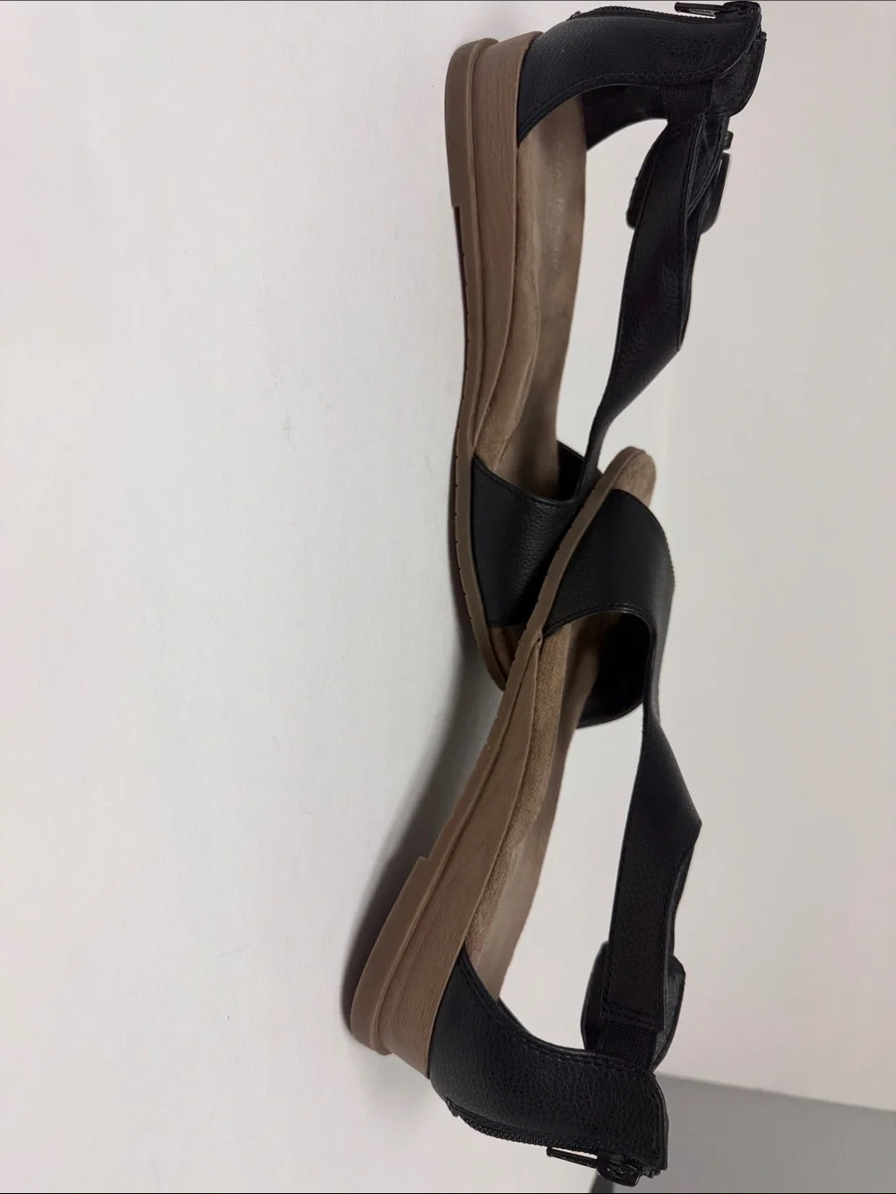 Kim Rogers Black Open-Toe Cutout Sandals